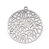 WYSIWYG 4pcs 35x38mm Flower Charms Antique Silver Color For Jewelry Making Zinc Alloy Charms Pendant DIY Jewelry Findings