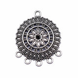 WYSIWYG 4pcs 36x29mm Antique Silver Color Earring Connector For Jewelry Making DIY Jewelry Findings