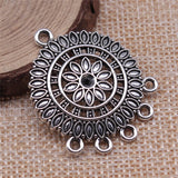 WYSIWYG 4pcs 36x29mm Antique Silver Color Earring Connector For Jewelry Making DIY Jewelry Findings