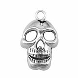 WYSIWYG 4pcs 37x22mm Skull Charms DIY Jewelry Findings Antique Silver Color Antique Bronze Color For Jewelry Making