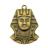 WYSIWYG 4pcs 37x26mm Egypt Queen Cleopatra Charms Pendants For Jewelry Making Antique Silver Plated Antique Bronze Color