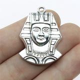 WYSIWYG 4pcs 37x26mm Egypt Queen Cleopatra Charms Pendants For Jewelry Making Antique Silver Plated Antique Bronze Color