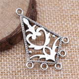 WYSIWYG 4pcs 37x27mm Charm Porous Earring Connector Earring Connector DIY Handmade For Jewelry Findings Earring Connector