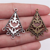 WYSIWYG 4pcs 37x27mm Charm Porous Earring Connector Earring Connector DIY Handmade For Jewelry Findings Earring Connector