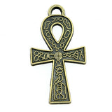 WYSIWYG 4pcs 38x21mm Double Sided Ankh Cross Charm Ankh Cross Pendants For Jewelry Making Ankh Cross Pendants Charm