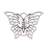 WYSIWYG 4pcs 38x27mm Butterfly Charms For Jewelry Making Flying Butterfly Charms Hollow Butterfly Charms
