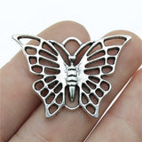 WYSIWYG 4pcs 38x27mm Butterfly Charms For Jewelry Making Flying Butterfly Charms Hollow Butterfly Charms