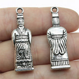 WYSIWYG 4pcs 39x12x5mm The Gentry The Emperor The Lord Charms Antique Silver Color For Jewelry Making Charms Jewelry Findings