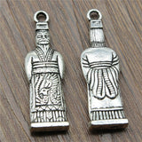 WYSIWYG 4pcs 39x12x5mm The Gentry The Emperor The Lord Charms Antique Silver Color For Jewelry Making Charms Jewelry Findings