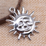 WYSIWYG 4pcs 4 Colors 36x33mm Charms Sun Pendant For DIY Necklace Mkaing Keyring Making Jewelry Making Jewelry Findings
