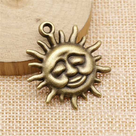 WYSIWYG 4pcs 4 Colors 36x33mm Charms Sun Pendant For DIY Necklace Mkaing Keyring Making Jewelry Making Jewelry Findings