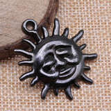 WYSIWYG 4pcs 4 Colors 36x33mm Charms Sun Pendant For DIY Necklace Mkaing Keyring Making Jewelry Making Jewelry Findings