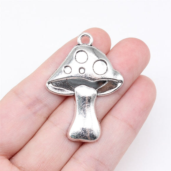 WYSIWYG 4pcs 40x29mm Mushroom Charms For Jewelry Making Charms Pendants Jewelry Accessories