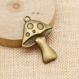 WYSIWYG 4pcs 40x29mm Mushroom Charms For Jewelry Making Charms Pendants Jewelry Accessories