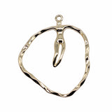 WYSIWYG 4pcs 40x35mm KC Gold Color Geometry Charms Pendant For Jewelry Making Earring Making Accessories