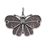 WYSIWYG 4pcs 41x31mm Pendant Butterfly Antique Silver Color Charm Butterfly Charms Butterfly For Jewelry Making