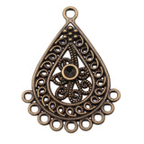 WYSIWYG 4pcs 42x31mm 3 Colors Drop Earring Connector For Jewelry Making DIY Jewelry Findings