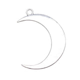 WYSIWYG 4pcs 42x43mm Jewelry Making DIY Handmade Craft Charms Antique Silver Color Big Crescent Moon Pendant Charms