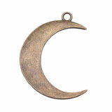 WYSIWYG 4pcs 42x43mm Jewelry Making DIY Handmade Craft Charms Antique Silver Color Big Crescent Moon Pendant Charms