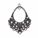 WYSIWYG 4pcs 43x31mm Antique Silver Color Earring Connector For Jewelry Making DIY Jewelry Findings