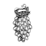 WYSIWYG 4pcs 44x22mm Peacock Charms DIY Jewelry Findings Antique Silver Color Antique Bronze Color For Jewelry Making