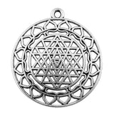 WYSIWYG 4pcs 44x40mm Filigree Sri Yantra Pendants For Jewelry Making For Earring Making Necklace Making