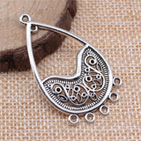 WYSIWYG 4pcs 46x26mm Porous Earrings Accessories Finding Earring Connectors For Jewelry Making Earring Connector Charms