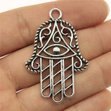 WYSIWYG 4pcs 48x32mm Horus Eye And Lufthansa Hand Charms For Jewelry Making Antique Silver Color Charms Jewelry Accessories