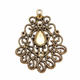 WYSIWYG 4pcs 48x37mm Antique Gold Color Earring Connector For Jewelry Making DIY Jewelry Findings