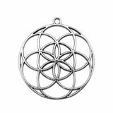 WYSIWYG 4pcs 48x44mm Flower Of Life Charm Pendant The Seed Of Life Pendant Mandala Pendant For Jewelry Making