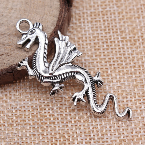 WYSIWYG 4pcs 49x20mm Charm Fly Dragon Pendant Dragon Fly Pendant Dragon Vintage DIY Accessories For Jewelry Making