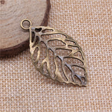 WYSIWYG 4pcs 49x26mm 3 Colors Hollow Leaf Pendant Leaf Pendant DIY Big Hollow Leaf Charm