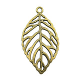 WYSIWYG 4pcs 49x26mm 3 Colors Hollow Leaf Pendant Leaf Pendant DIY Big Hollow Leaf Charm