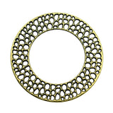 WYSIWYG 4pcs 49x49mm Charms Wreath Big Round Circle Pendants Alloy DIY Jewelry Making Accessories