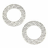 WYSIWYG 4pcs 49x49mm Charms Wreath Big Round Circle Pendants Alloy DIY Jewelry Making Accessories