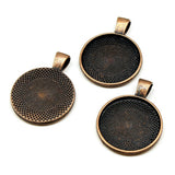 WYSIWYG 4pcs 5 Colors Fit 25mm Round Glass Cabochon Cameo Cabochon Base Setting Pendant Jewelry Findings For Necklace Makingef3223-ef2987