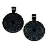 WYSIWYG 4pcs 5 Colors Fit 25mm Round Glass Cabochon Cameo Cabochon Base Setting Pendant Jewelry Findings For Necklace Makingef3223-ef2987