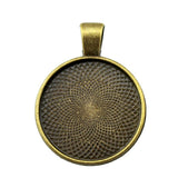 WYSIWYG 4pcs 5 Colors Fit 25mm Round Glass Cabochon Cameo Cabochon Base Setting Pendant Jewelry Findings For Necklace Makingef3223-ef2987