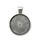 WYSIWYG 4pcs 5 Colors Fit 25mm Round Glass Cabochon Cameo Cabochon Base Setting Pendant Jewelry Findings For Necklace Makingef3223-ef2987