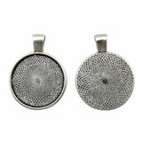 WYSIWYG 4pcs 5 Colors Fit 25mm Round Glass Cabochon Cameo Cabochon Base Setting Pendant Jewelry Findings For Necklace Makingef3223-ef2987