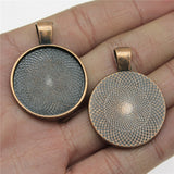 WYSIWYG 4pcs 5 Colors Fit 25mm Round Glass Cabochon Cameo Cabochon Base Setting Pendant Jewelry Findings For Necklace Makingef3223-ef2987