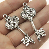 WYSIWYG 4pcs 51x20mm Key Charms Metal Keys Charms Vintage Key Charms Findings Vintage DIY Accessories For Jewelry Making