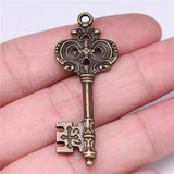 WYSIWYG 4pcs 51x20mm Key Charms Metal Keys Charms Vintage Key Charms Findings Vintage DIY Accessories For Jewelry Making