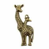 WYSIWYG 4pcs 54x22mm Charms Giraffe Deer Antique Making Pendant Vintage DIY Handmade Jewelry