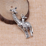 WYSIWYG 4pcs 54x22mm Charms Giraffe Deer Antique Making Pendant Vintage DIY Handmade Jewelry