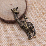 WYSIWYG 4pcs 54x22mm Charms Giraffe Deer Antique Making Pendant Vintage DIY Handmade Jewelry