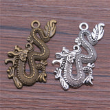 WYSIWYG 4pcs 54x33mm Chinese Dragon Pendant Chinese Dragon Pendants For Jewelry Making Chinese Dragon Charm