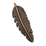 WYSIWYG 4pcs 56x18mm Antique Silver Color Large Feather Charm Pendant Large Feather Pendants Big Feather Charm