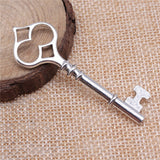 WYSIWYG 4pcs 60x20mm Key Charms Antique Silver Color Pendant Charms Jewelry Findings For Jewelry Making