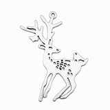 WYSIWYG 4pcs 60x47mm Deer Charms DIY Jewelry Findings Antique Silver Color Antique Bronze Color For Jewelry Making